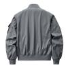 Moda de primavera chaqueta para hombre de mediana edad de color puro guapo uniforme de béisbol americano para hombre 23519 chaqueta de aviador