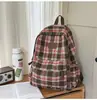 Mochilas Escolares Xadrez Retrô para Outono e Inverno para Alunas, Mochilas Modernas e Bonitas Estilo Faculdade, Mochilas Leves para Trabalho e Lazer