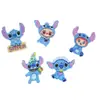Nuevo Parche de Resina de Dibujos Animados Anime Stitch Hecho a Mano DIY para Funda de Teléfono Llavero Parche Materiales