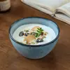 Tigelas de Cerâmica Retrô para Arroz, Louças de Nicho de Alto Padrão, Tigelas Pequenas para Venda por Atacado para Uso Comercial, Tigelas Redondas para Sobremesa para Restaurantes e Hotéis