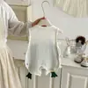 Ropa de Bebé Recién Nacido Verano 2026 Nuevo Súper Lindo Bebé Verano Algodón Puro Gasa Sin Mangas Dibujos Animados Chaleco Mono