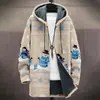 Transfronterizo Nuevo Modelo Temu Independiente 3D Digital Navideño para Hombre Holgado con Cremallera y Capucha Cardigan Chaqueta de Algodón DIY a partir de Imágenes