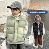 Ropa de Invierno para Niños Chaleco de Algodón con Cinta Chaqueta de Algodón sin Mangas de plumón Estilo Coreano para Niños Abrigo de Algodón para Niños Pequeños y Medianos