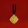 Colgante Ruyi de Punto de Diamante Dorado Arena Antigua Resistente al Fuego Nuevo Estilo Chino Fu Lu Regalo para Mujer