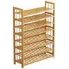 Sapateira Econômica Simples de Bambu com Múltiplas Camadas para Hall de Entrada, Dormitório, Sala de Estar, Armazenamento Doméstico e Pequeno Armário de Sapatos