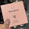 Acero de Titanio Piercing de Oreja Uña de Hueso de Oreja Colección Circonita Rosa Uñas de Hueso de Oreja de Acero de Titanio Uñas de Oreja sin Molestiasbaoqina