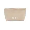 Bolsa de Maquillaje de Felpa Beige Bolsa de Tocador Gama Completa de Bolsas Logotipo Personalizado Comercio Nacional e Internacional Fabricación OEM Marca Privada