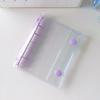 Candy Color M5 Loose-leaf Hand Ledger Caso 5 Furos Alta Permeável PVC Notebook Loose-leaf Case Three-fold Mini Notepad