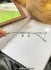 Novedoso Estilo Monturas de Gafas de Moda sin Marco con Bordes Cortados para Mujer, Monturas de Gafas de Titanio Puro Ultraligeras de Moda, Luz Azul Anti-Reflejo, Se Pueden Personalizar para Miopía