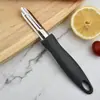 Venta al por mayor Rallador de Melón de Doble Hoja Acero Inoxidable Pelador de Frutas Mango de Plástico Rallador Cruzado Pelador de Frutas Herramientas de Cocina