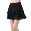 Falda Pantalón Deportiva de Yoga de Dos Piezas en Línea A, Cintura Alta Control de Abdomen Anti-Exposición, Falda Corta Casual de Fitness Adelgazante con Capas