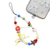 Muñeca de Dibujos Animados Resina Colorida Correa para Teléfono Móvil Anti-Pérdida Correa CCD Colgante Decorativo Chica Nube Corazón Cuerda Linda