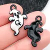 Série Popular Transfronteiriça de Halloween DIY Liga de Zinco Esmalte Gato Abóbora Peculiar Chapéu Brincos Pingente Acessórios