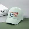 Gorra de béisbol para niños con bordado, gorro de bebé estilo coreano para niños y niñas, fina para el sol de verano con diseño de cara sonriente