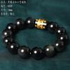 Pulsera de Ágata Roja Natural para Hombre al por Mayor, Pulsera de Piedra Negra con Cuentas de Buda de Seis Caracteres Grabadas para Mujer, Joyería de Mano Retro Estilo Étnico al por Mayor