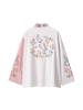 2025 Exportación Transfronteriza al por Mayor Moda Femenina Estilo Europeo y Americano Algodón Bordado de Flores Camisa Larga Cuello Redondo Holgada