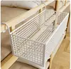 Cesta colgante de mesita de noche, estante de almacenamiento para cabecera, estante de pared, gancho para cama colgante, esencial para dormitorio, estante de almacenamiento para litera superior
