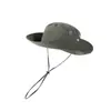 Sombrero para el Sol con Protección Solar, Sombrero para Pesca y Senderismo al Aire Libre, Sombrero de Vaquero Occidental, Sombrero de Pescador con Cordón para Mujer, Ala Ancha para Vacaciones de Verano para Hombre