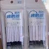 Recambio de Bolígrafo Borrable Tipo Pulsador St 0.5mm Azul Cristal Negro Carbón Fácil de Borrar Borrable con Calor Punta de Bala Magic Eraser Recambio de Bolígrafo de Gel