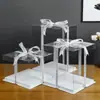 Cajas Transparentes para Empaque de Pasteles al por Mayor 4 pulgadas 6 pulgadas 8 pulgadas 10 pulgadas Capa Única/Doble Altura Elevada Cajas de Empaque de Pasteles de Cumpleaños de Alta Gama