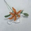 Capullos de Flor de Lirio Tejidos a Mano, Flores de Hilo Transfronterizas, Productos Terminados de Flores Tejidas, Ramos, Adornos Decorativos, Regalos Florales al por Mayor