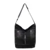 Nova Bolsa de Jeans de Outono Bolsa Casual Feminina Bolsa Tote de Grande Capacidade Cor Contrastante Retrô Bolsa Macia Bolsa de Ombro Transversal da Moda