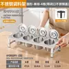 Caja de condimentos de acero inoxidable con compartimentos para condimentos, mermelada e ingredientes en polvo para hielo, adecuada para puestos