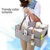 Bolsa de pañales de gran capacidad para madres, bolsa de fieltro para madres en movimiento, bolsa de almacenamiento de pañales para bebé