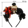 Diadema para fiesta de Halloween, estilo gótico europeo y americano, estilo viento oscuro, fantasma, novia, velo de boda, accesorios para el cabello, decoración
