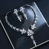 Joyería Popular Europea y Americana Transfronteriza, Lujo Ligero y Alta Gama de Circonita, Accesorios de Boda para Novias, Juegos de Vestir para Banquetes al por Mayor