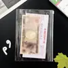 Bolsa de PVC para Monedas de Hojas Sueltas Transparente Horizontal con Cremallera para Presupuesto en Efectivo Bolsa de Almacenamiento de Hojas Sueltas Auto-sellante