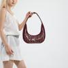 Bolsa Transfronteiriça Feminina Retrô Punk Rebite Grande Capacidade Ombro Lua Crescente Comutador Versátil Bolsa de Ombro Axila