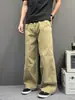 Pantalones de trabajo deconstruidos estilo americano para mujer y hombre, retro, relajados y casuales, pantalones de pierna recta ancha sueltos, marca de moda