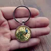 Comercio Exterior Transfronterizo Llavero Vintage Exquisito de Pavo Real Estilo Europeo y Americano Anillo de Metal Llavero Colgante para Coche Bolsa