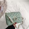 Bolso Simple para Mujer Estilo Coreano Bolso Cuadrado Pequeño de Color Sólido Estilo Occidental Nuevo de Primavera 2023 para Mujer Bolso de Mano de Perlas para el Hombro