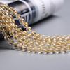 Cuentas sueltas doradas con seis palabras de mantra de cristal blanco natural, semiterminadas, para hacer tú mismo, pulseras, collares, joyas, proverbios.