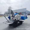 Cosechadora tipo oruga, Modelo 1100 para Arroz y Trigo, una Pequeña Máquina Agrícola Doméstica para Cosechar y Trillar, con Asiento