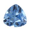 Huagang gema fertilizante triángulo 108# azul cristal afilado superficie de anillo piedra desnuda fondo puntiagudo triángulo gordo zafiro de cristal afilado artificial