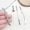 10 Estilos Aleatorios de Colgantes de Espadas, Espadas, Cuchillos, Arcos, Accesorios de Joyería de Aleación de Zinc, Colgantes Vintage de Moda Europeos y Americanos para DIY