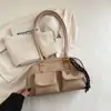 Bolso de Axila de Moda Coreana de Nicho de Alto Valor para Mujer Otoño 2025 Nuevo Bolso Boston Bowling de un Solo Hombro