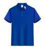 Camiseta de Seda Gelada de Verão com Gola Lapela e Manga Curta Personalizada para Homens Camisa Polo Publicitária Cultural para Equipes Corporativas Roupas de Trabalho Personalizadas Estampadas com Logo