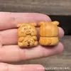 Talla en Madera de Ébano de Varios Accesorios Temáticos de Dibujos Animados, Pulseras Hechas a Mano DIY de Pequeños Pandas y Gatos, Joyería de Moda