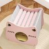 Ninho de Gato Cor de Blush, Casa de Gato Que Não Ocupa Espaço, Arranhador Portátil para Gato, Tapete para Gato, Cadeira de Descanso para Gato de Madeira Maciça para Primavera e Verão, Resistente a Arranhões
