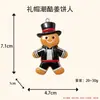 Boneco de Gengibre Boneco de Neve Pingente de Resina 3D Chaveiro Ornamento de Bolsa Desenho Animado Fofo Decoração de Celular Transfronteiriço