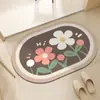 Tapete de Chão Absorvente para Banheiro de Lama Diatomácea, Tapete de Secagem Rápida para Quarto, Tapete Antiderrapante para Porta de Banheiro, Tapete Tipo Carpete Resistente a Manchas Sem Lavagem