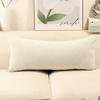 Cojín de respaldo de chenilla color crema nórdico almohada de sofá cojín para sala de estar funda de almohada cojín lumbar rectangular gran abrazo
