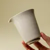 Taza de Presentación Minimalista Estilo Japonés Glaseado en Ceniza, Versátil Cerámica Creativa para Set de Té Kung Fu, Recipiente para Compartir el Té