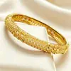 Pulsera de Oro Laminado 24K Lujo Ligero Color Arena Oro Boda Dubái Novia Venta al por Mayor Transfronteriza en Stock