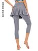 Calça Capri Feminina, Adequada para Esportes, Atividades ao Ar Livre, Yoga, Secagem Rápida, Design Falso de Duas Peças, Calça Fitness, Verão, Amazon, Justa, Corrida