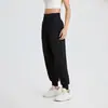 Calça de Fitness Yoga Harem Casual Solta de Cintura Alta com Cordão Secagem Rápida Proteção Solar Esportiva para Corrida Feminina